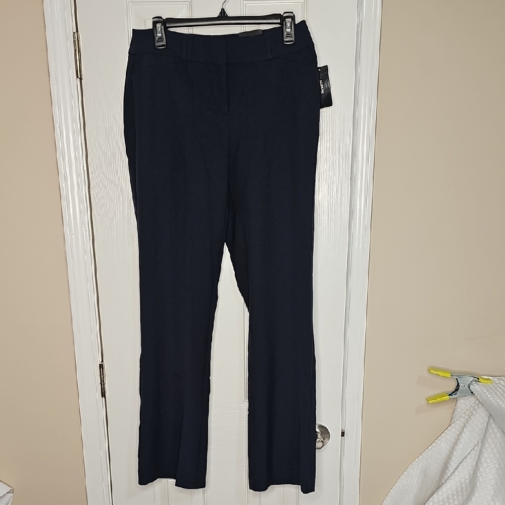 Alfani Dark Blue Women's Straight Leg Trouser Pants NWT